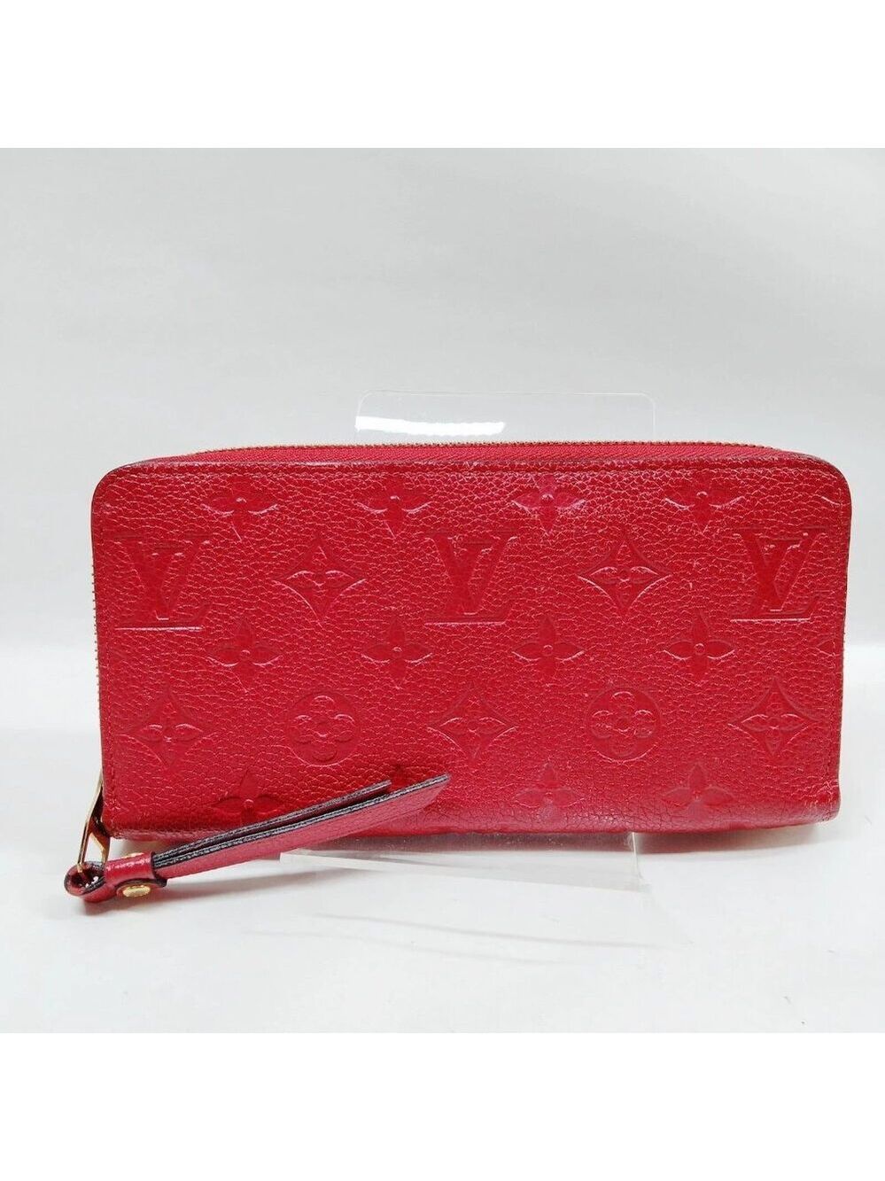 Louis Vuitton LV Long Wallet Red Monogram Empreinte 450-081825
